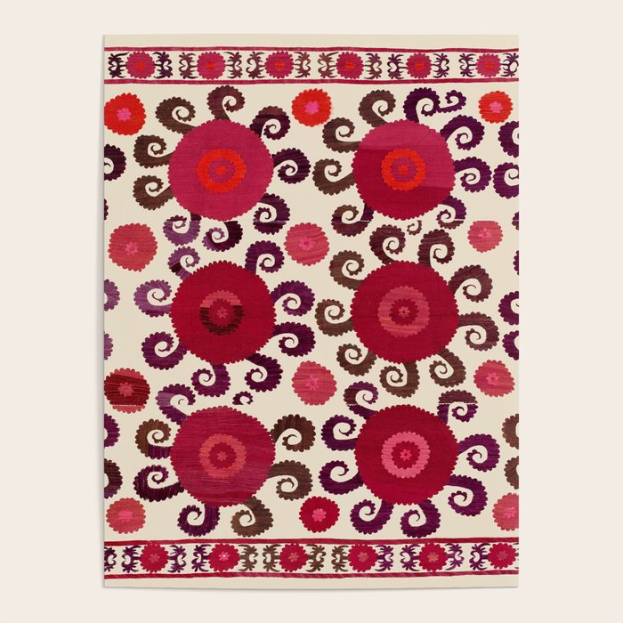 Samarkand  Southwest Uzbekistan Suzani Embroidery Print Poster Gallery Image 4