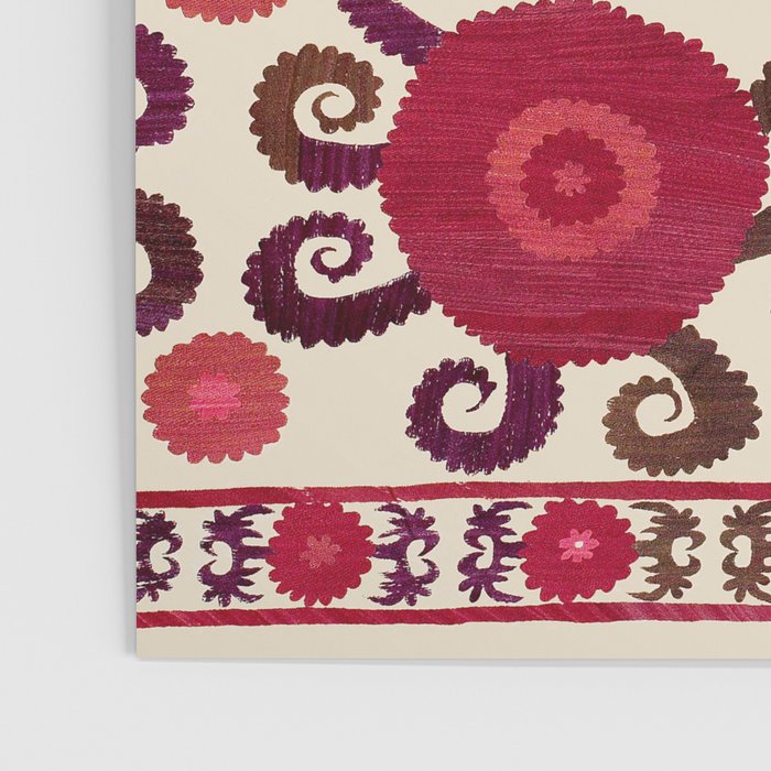 Samarkand  Southwest Uzbekistan Suzani Embroidery Print Poster Gallery Image 3