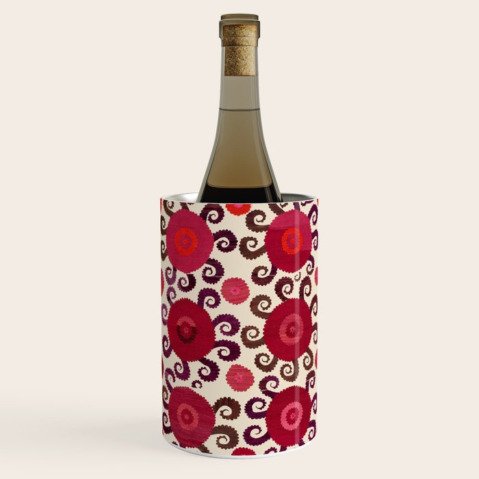 Samarkand  Southwest Uzbekistan Suzani Embroidery Print Wine Chiller Gallery Image 1