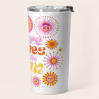 Here Comes the Sun - Pink and Yellow Travel Mug Gallery Image 2