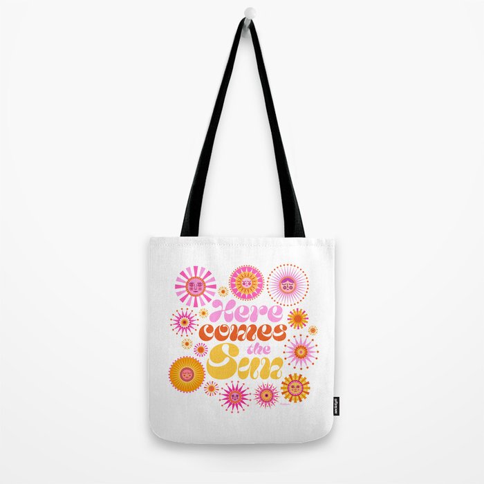 Here Comes the Sun - Pink and Yellow Tote Bag Gallery Image 2