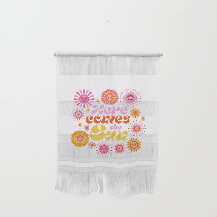 Here Comes the Sun - Pink and Yellow Wall Hanging Gallery Image 1