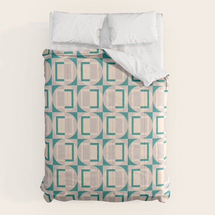 Mid Century Modern Geometric Fusion Comforter Gallery Image 1
