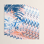 Tropical palms blue and coral Wrapping Paper Gallery Image 3