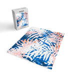 Tropical palms blue and coral Jigsaw Puzzle Gallery Image 2