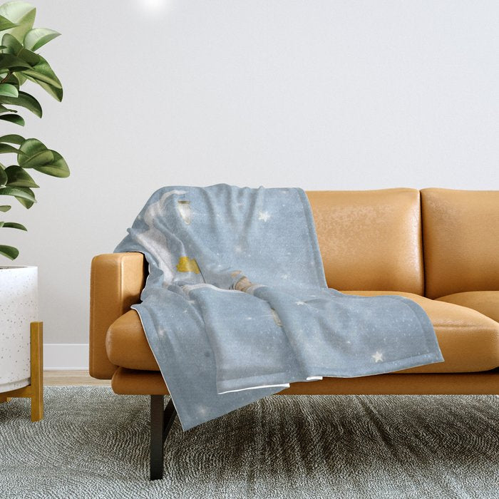 starlight wishes with you Throw Blanket Gallery Image 1