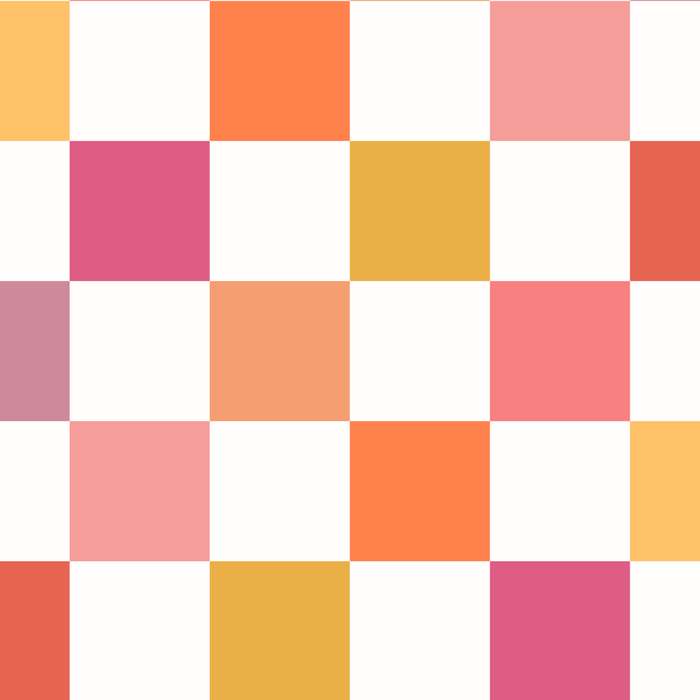 Orange, Pink & Yellow Checkered Pattern Coffee Mug Gallery Image 2