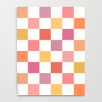 Orange, Pink & Yellow Checkered Pattern Notebook Gallery Image 4
