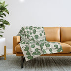 Trailing Vines Botanical Pattern Throw Blanket Gallery Image 1