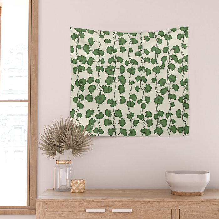 Trailing Vines Botanical Pattern Wall Tapestry Gallery Image 2