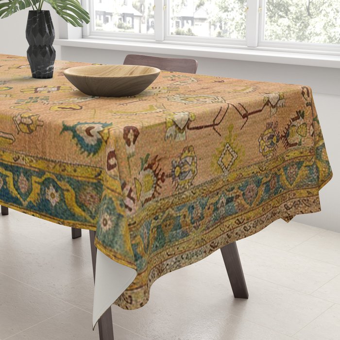 Persian Heritage Rug Design in Warm Earth Tones Tablecloth Gallery Image 3
