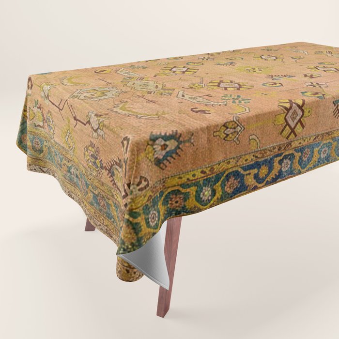 Persian Heritage Rug Design in Warm Earth Tones Tablecloth Gallery Image 1
