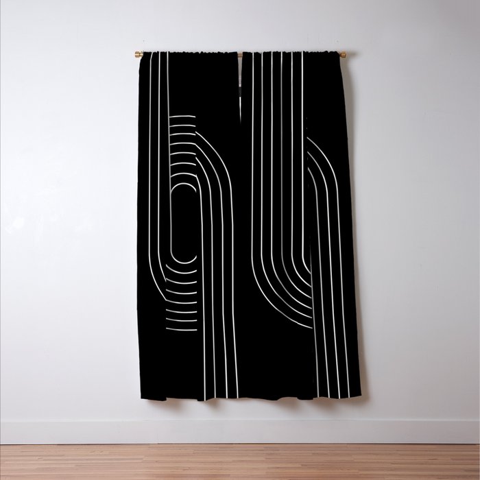 Oval Lines Abstract XIII Window Curtain Gallery Image 3