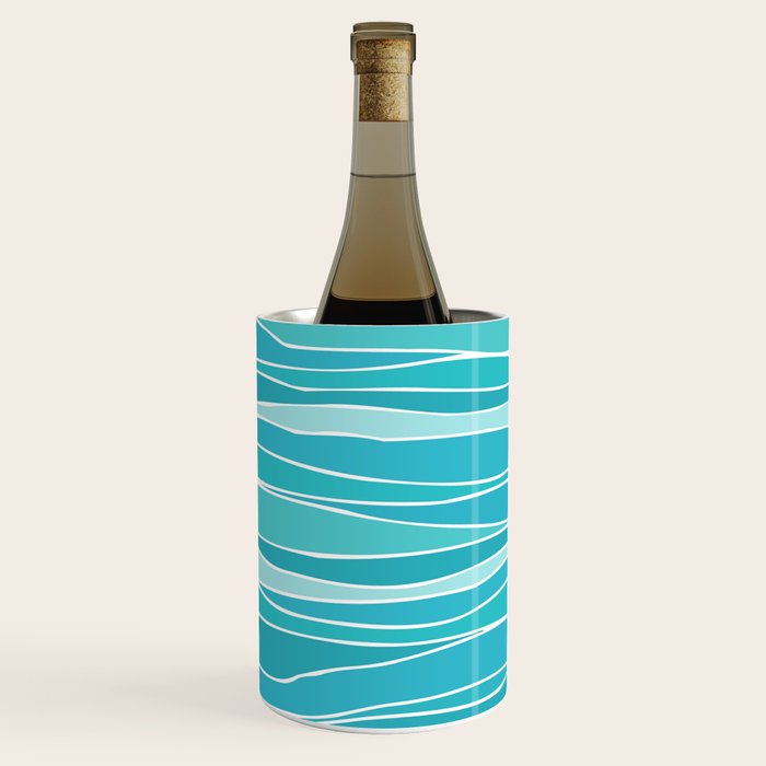 Caribbean Blue Ocean Waves Wine Chiller Gallery Image 2