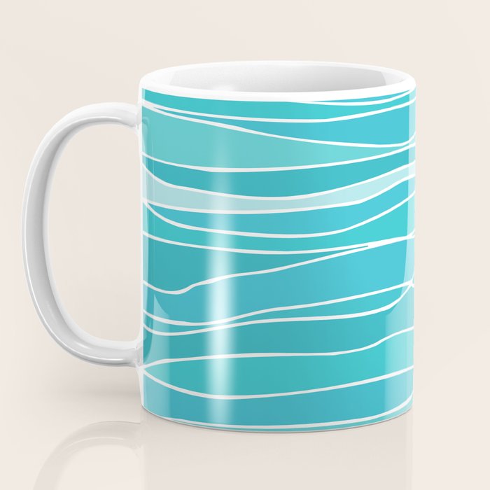 Caribbean Blue Ocean Waves Coffee Mug Gallery Image 3