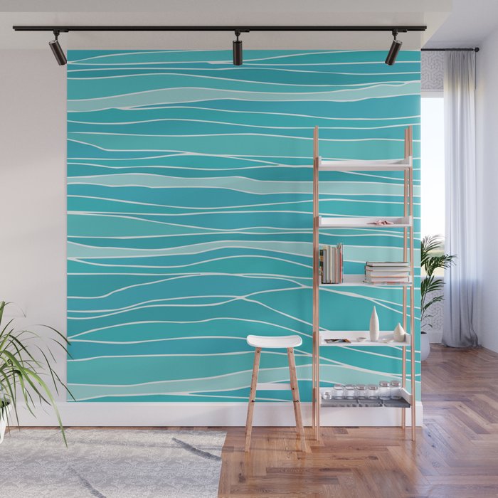 Caribbean Blue Ocean Waves Wall Mural Gallery Image 1