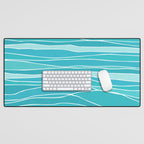 Caribbean Blue Ocean Waves Desk Mat Gallery Image 1