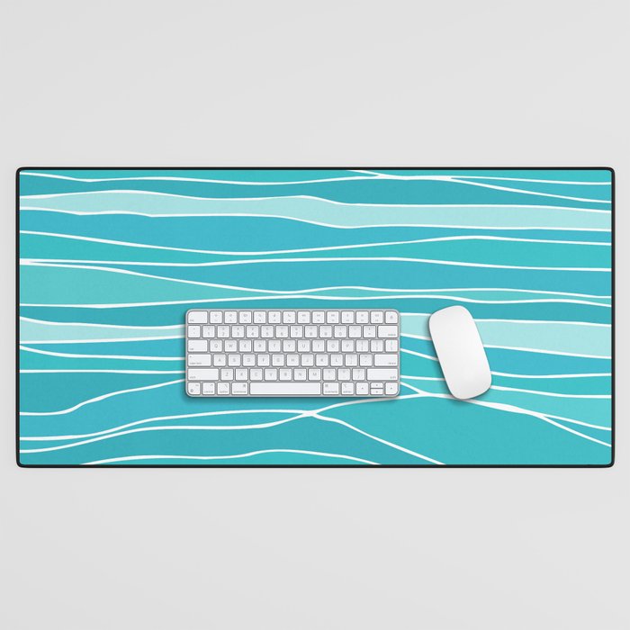 Caribbean Blue Ocean Waves Desk Mat Gallery Image 1