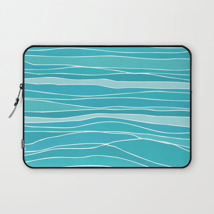 Caribbean Blue Ocean Waves Laptop Sleeve Gallery Image 1