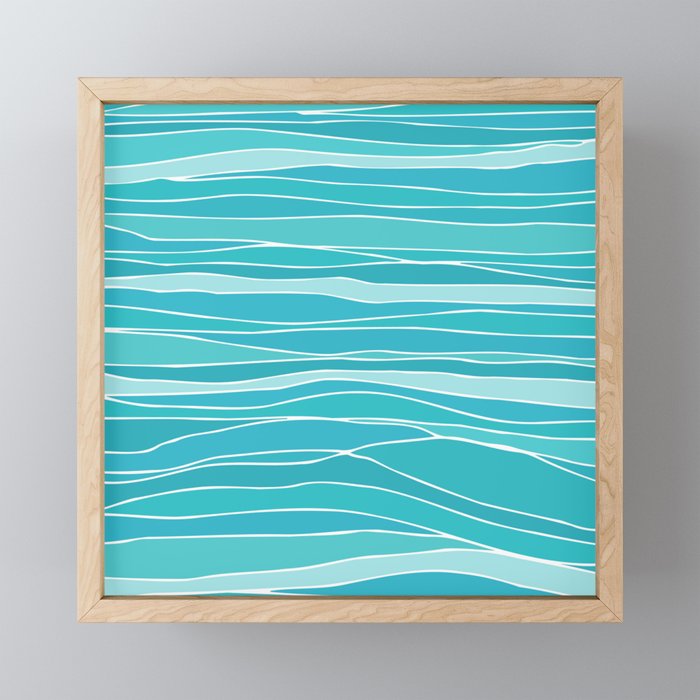 Caribbean Blue Ocean Waves Mini Art Print Gallery Image 1