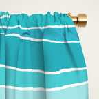 Caribbean Blue Ocean Waves Window Curtain Gallery Image 2