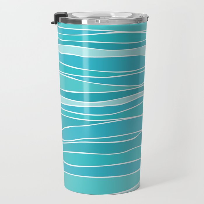 Caribbean Blue Ocean Waves Travel Mug Gallery Image 3