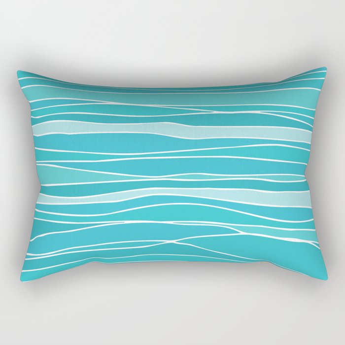 Caribbean Blue Ocean Waves Rectangular Pillow Gallery Image 1