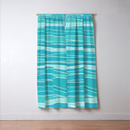 Caribbean Blue Ocean Waves Window Curtain Gallery Image 3