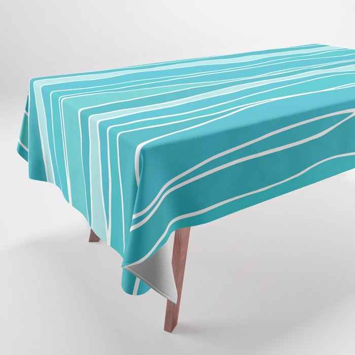 Caribbean Blue Ocean Waves Tablecloth Gallery Image 1