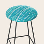 Caribbean Blue Ocean Waves Stool Gallery Image 2