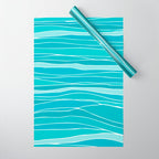 Caribbean Blue Ocean Waves Wrapping Paper Gallery Image 1