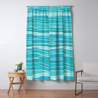 Caribbean Blue Ocean Waves Window Curtain Gallery Image 5