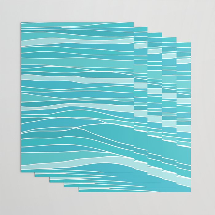 Caribbean Blue Ocean Waves Wrapping Paper Gallery Image 3