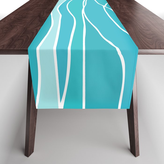 Caribbean Blue Ocean Waves Table Runner Gallery Image 1