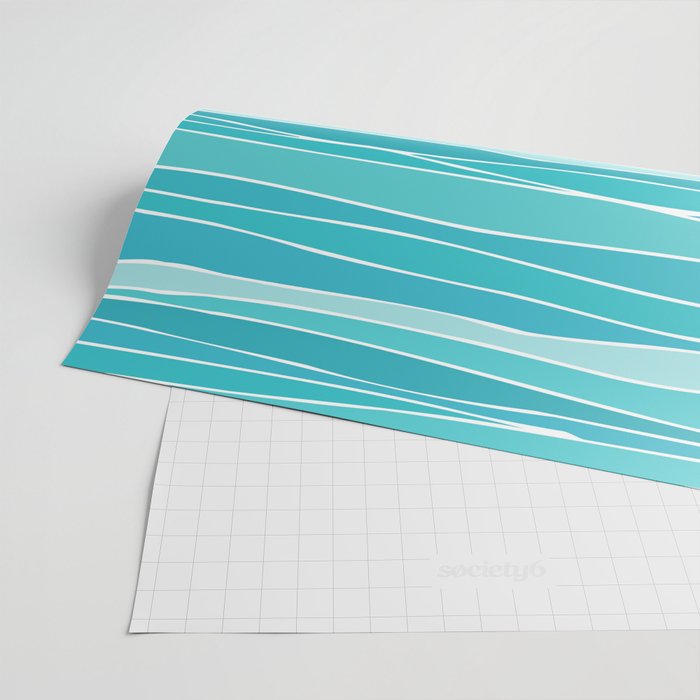 Caribbean Blue Ocean Waves Wrapping Paper Gallery Image 2