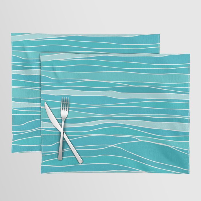Caribbean Blue Ocean Waves Placemat Gallery Image 1