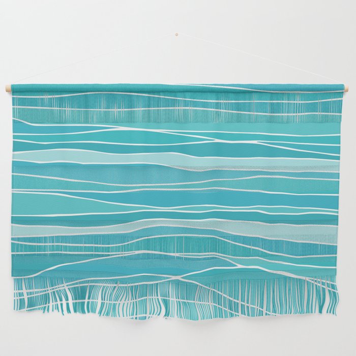 Caribbean Blue Ocean Waves Wall Hanging Gallery Image 1