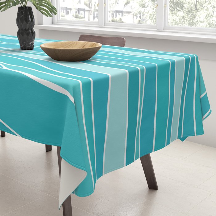 Caribbean Blue Ocean Waves Tablecloth Gallery Image 3