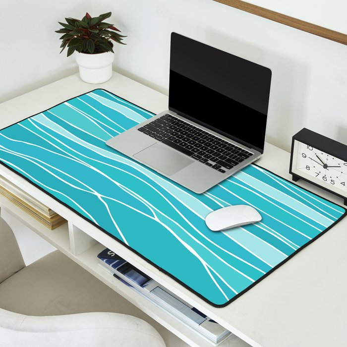Caribbean Blue Ocean Waves Desk Mat Gallery Image 2
