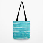 Caribbean Blue Ocean Waves Tote Bag Gallery Image 2