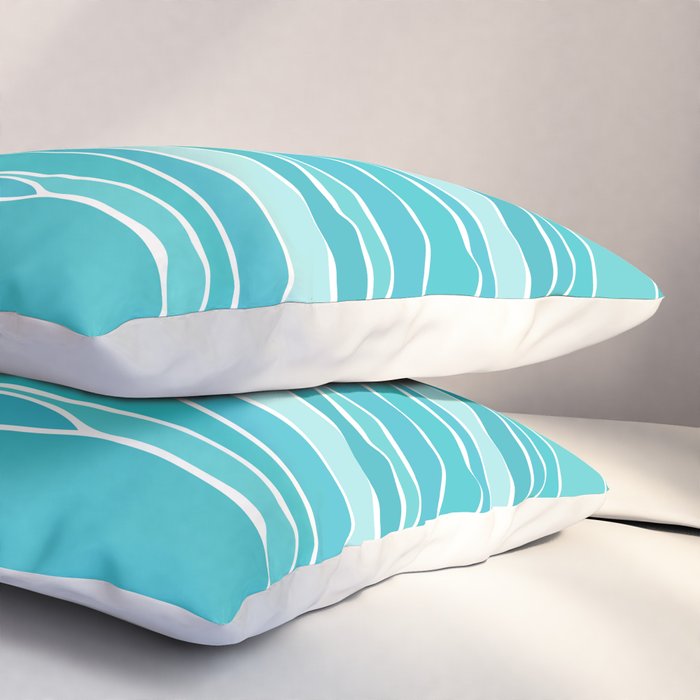 Caribbean Blue Ocean Waves Pillow Sham Gallery Image 3
