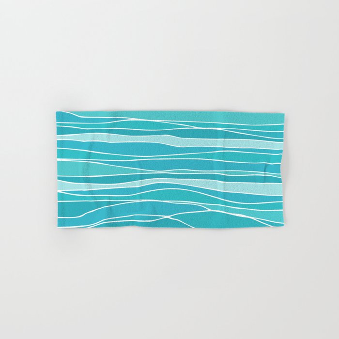 Caribbean Blue Ocean Waves Bath Towel Gallery Image 1