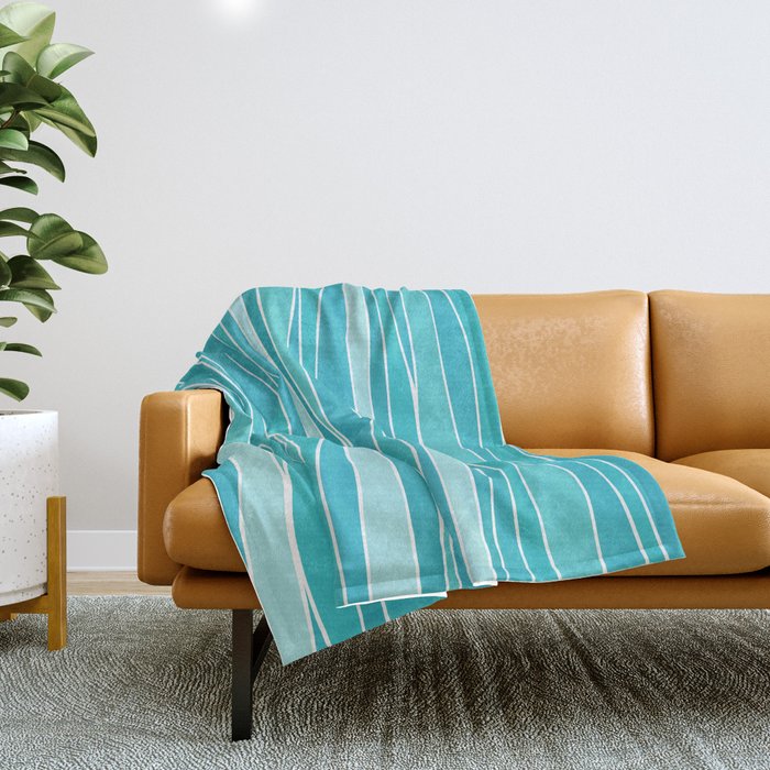 Caribbean Blue Ocean Waves Throw Blanket Gallery Image 1
