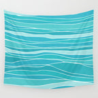 Caribbean Blue Ocean Waves Wall Tapestry Gallery Image 4