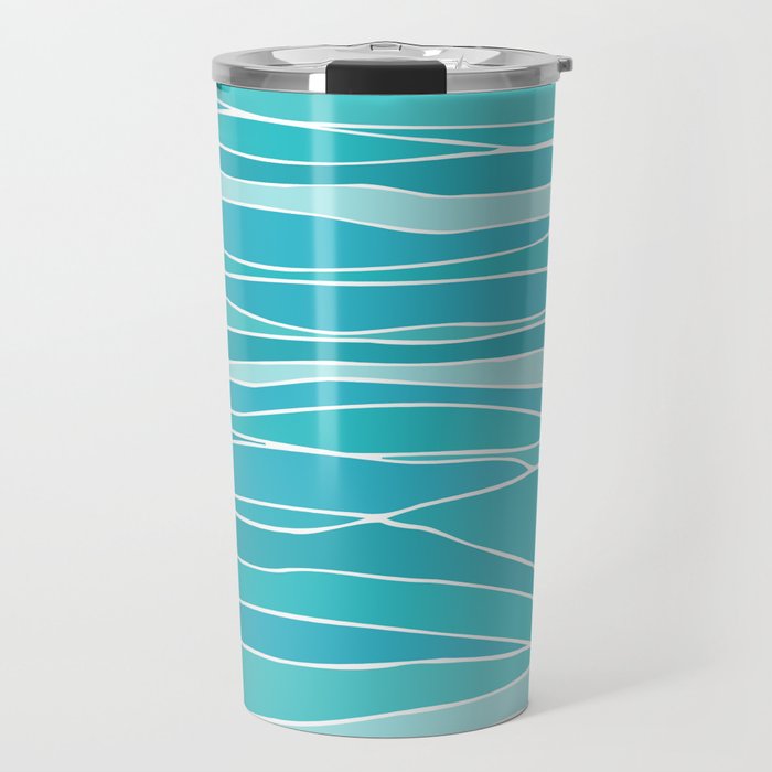 Caribbean Blue Ocean Waves Travel Mug Gallery Image 1