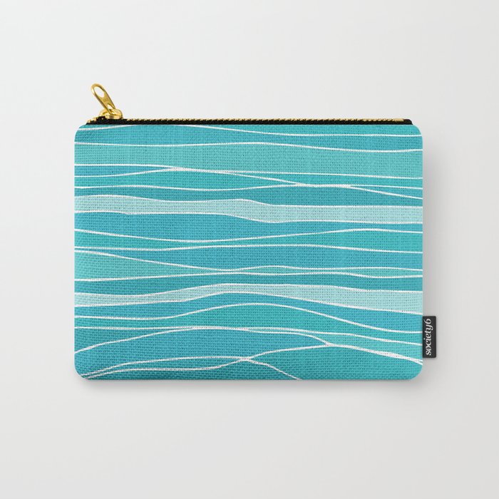 Caribbean Blue Ocean Waves Carry All Pouch Gallery Image 1