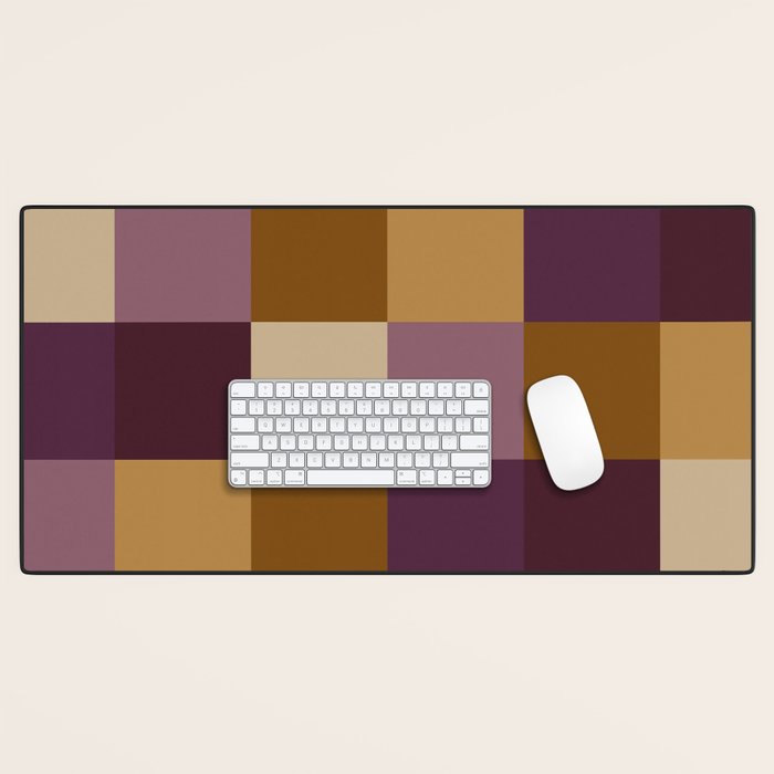 Bold Autumn Checks Pattern - Large XII Desk Mat Gallery Image 1