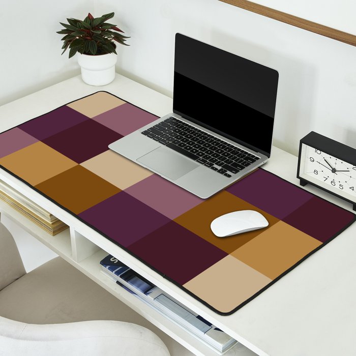 Bold Autumn Checks Pattern - Large XII Desk Mat Gallery Image 2
