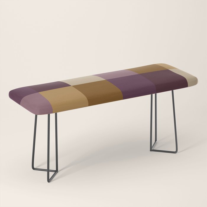 Bold Autumn Checks Pattern - Large XII Bench Gallery Image 1