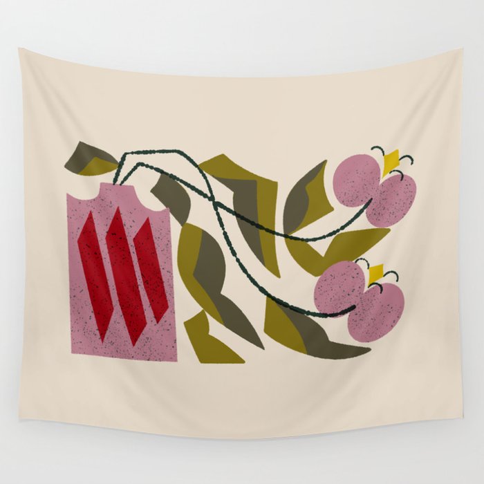 Pink Orchid Wall Tapestry Gallery Image 1